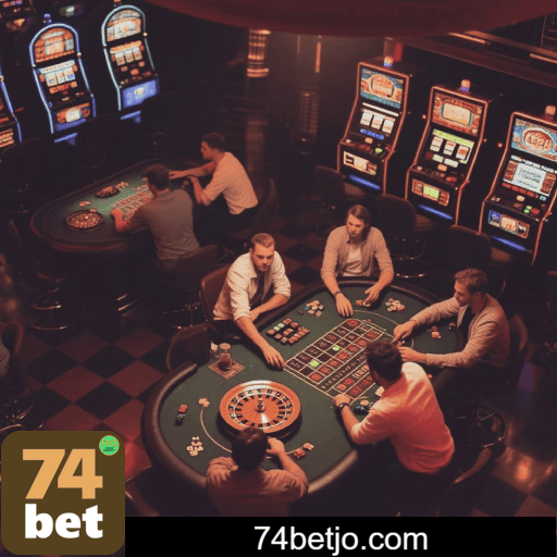 Imagem promocional do cassino online da 74BET mostrando jogos ao vivo